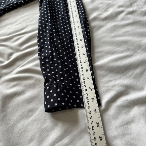 Jones New York Sport Women's Long Sleeve Polka Dot Button Up Blouse Black Medium - Picture 8 of 14